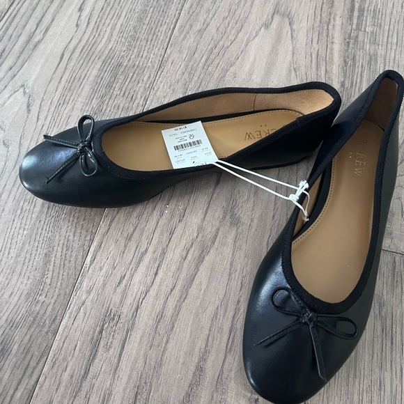 J CREW NWT $118 Classic Ballet Flats in Black Leather Size 8.5 - Picture 6 of 6